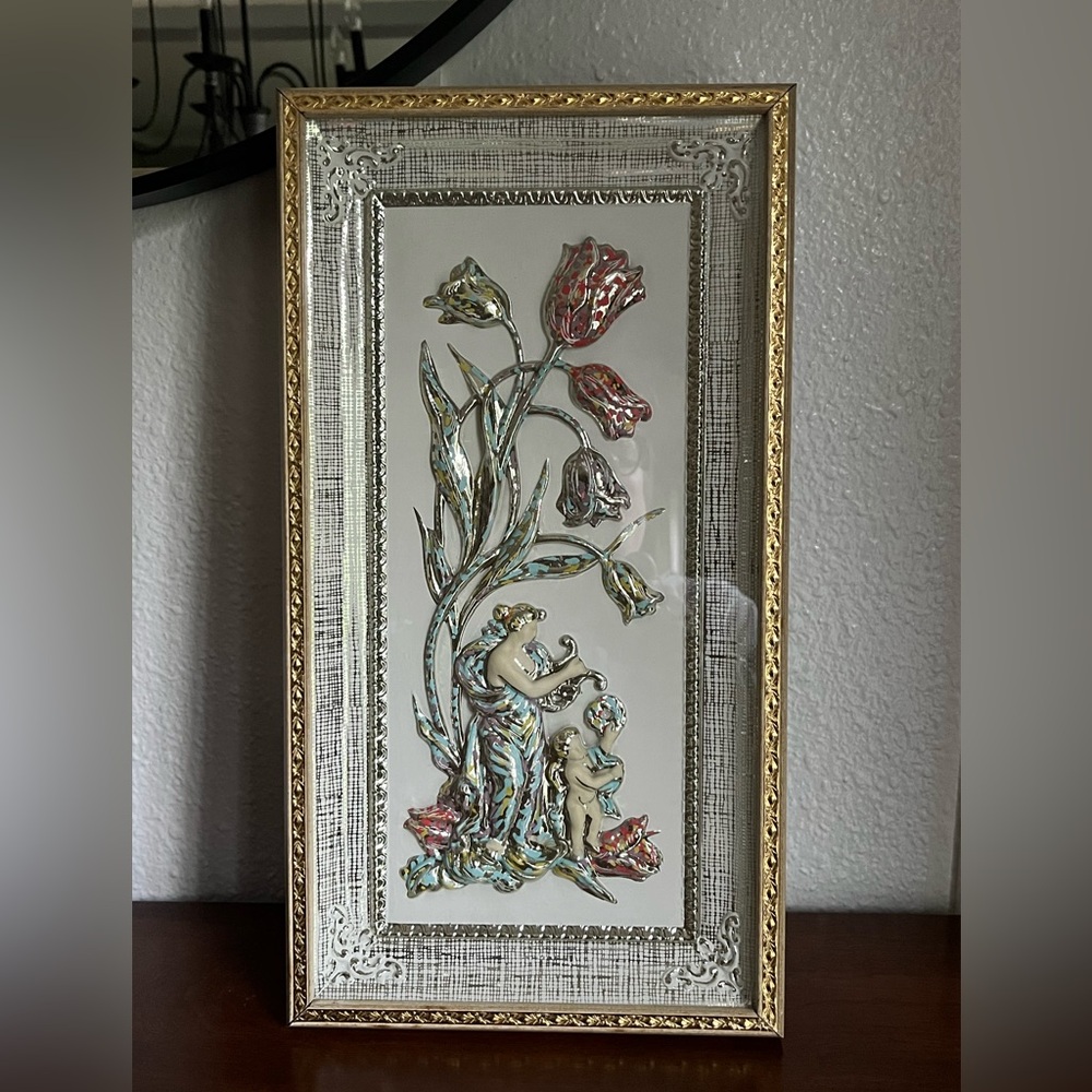 Vintage Metalcraft Four Seasons Framed Metal Wall Art Spring Summer Set Of 2 - Picture 4 of 13